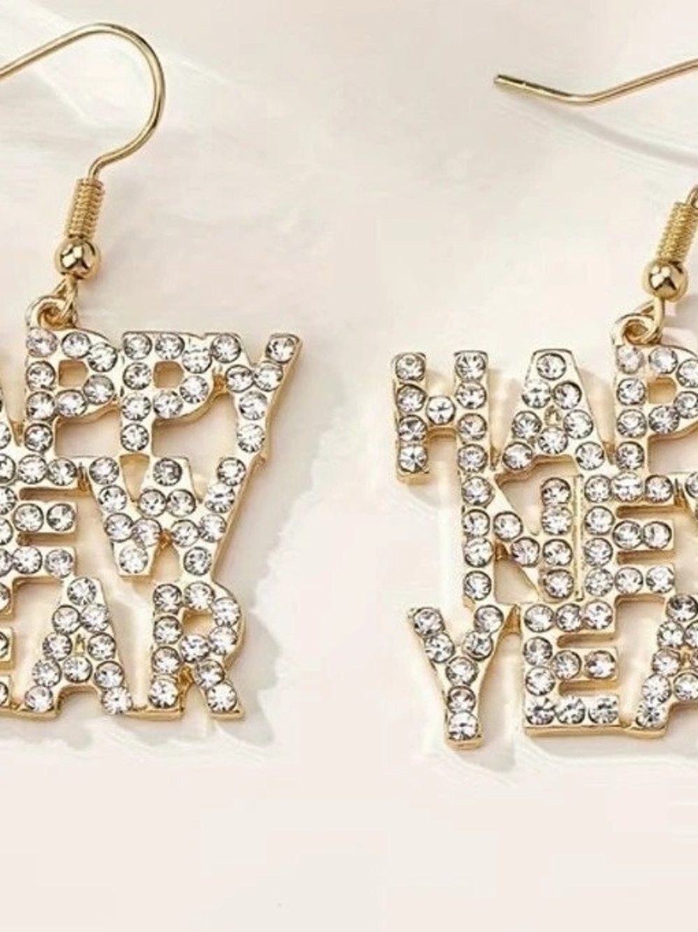 Crystal-Studded Fashion Earrings in Gold & Silver NWOT